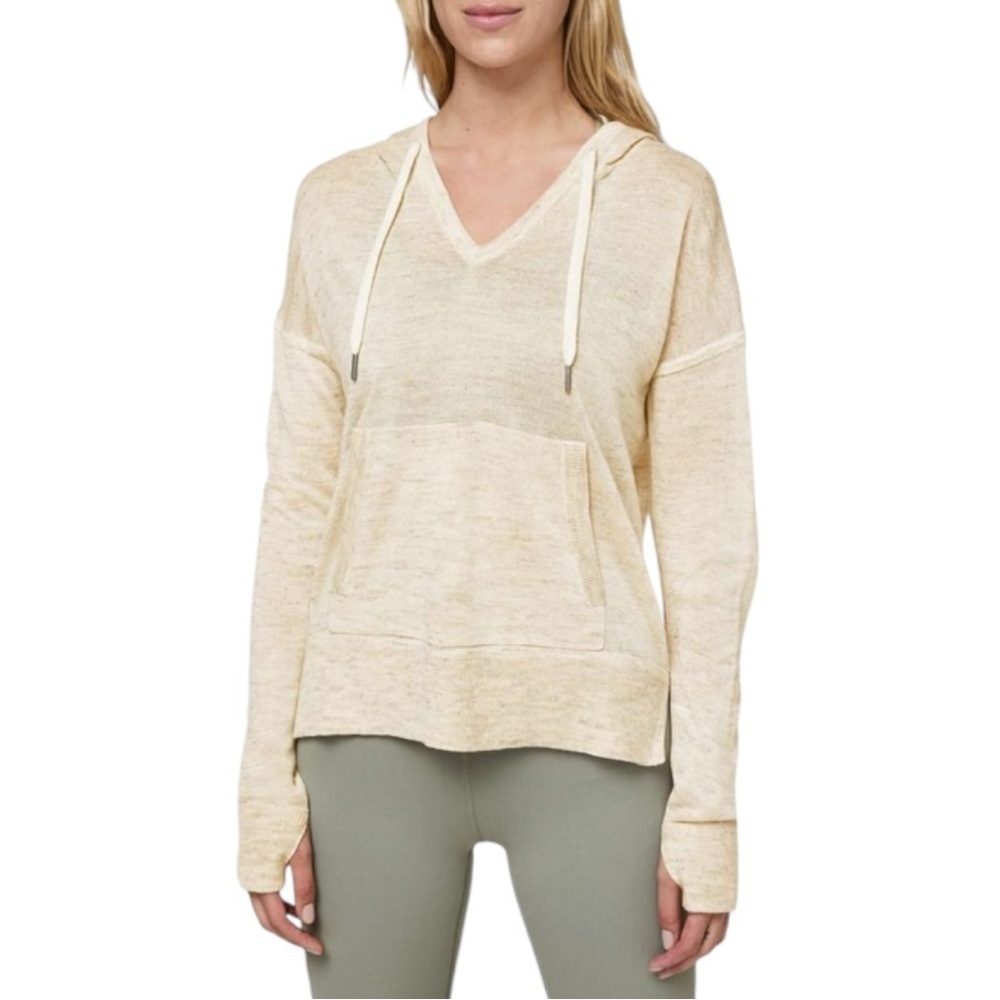 Lululemon Street to Shore Hoodie Heathered Muslin Womens Size 6